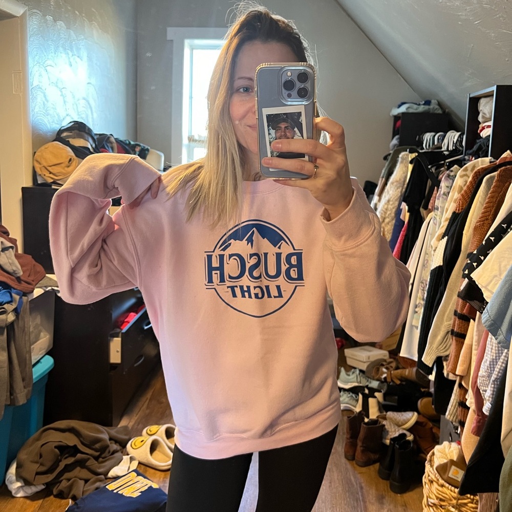 Baby pink Busch Light Sweatshirt